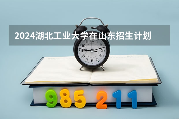 2024湖北工业大学在山东招生计划人数一览表